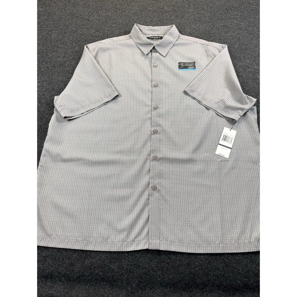 AXIST Men's Short Sleeve Button Up Shirt Frost Gray New with tags  XXL